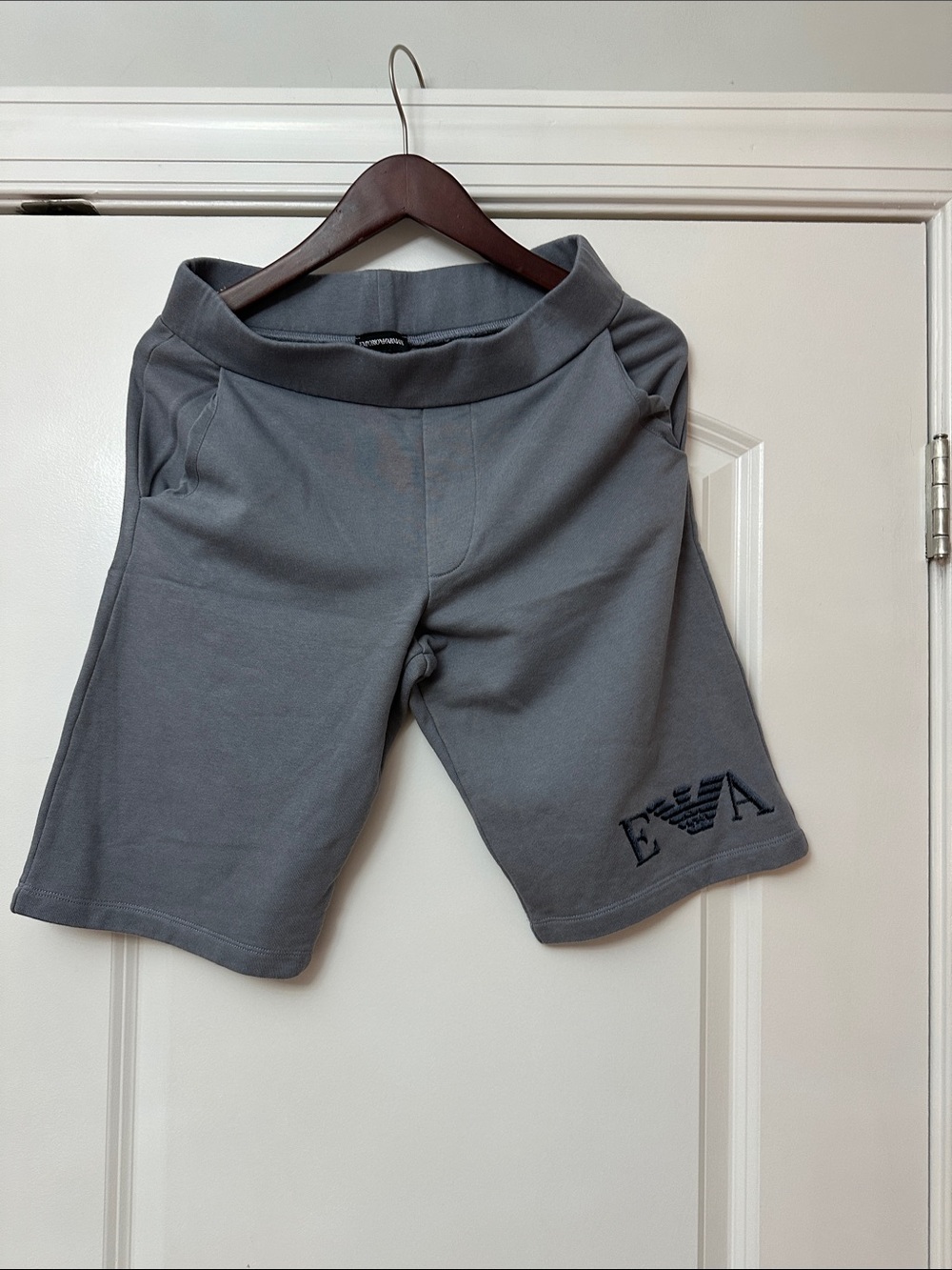 Emporio Armani Gray Logo Lounge Shorts